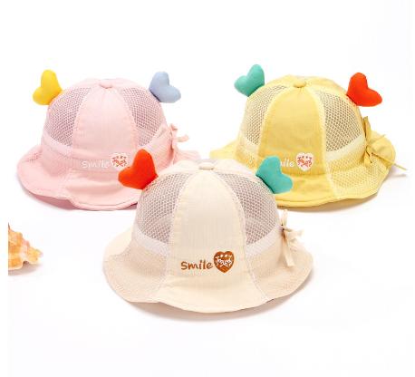 2タイプ展開 帽子 洗える コットンハット ベビー キッズ キャップ 可愛い ひも付 送料無料 耳付き UVカット 紫外線対策 日よけ つば広 薄手 春夏 日焼け防止 赤ちゃん 子供 男の子 女の子 