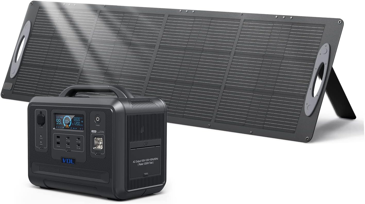 VDL ポータブル電源 ソーラーパネル セット 2400W ソーラーパネル 200W 大容量 640000m Ah/2048Wh ポータブルバッテリー 蓄電池 AC2400W(瞬間最大4800W) リ