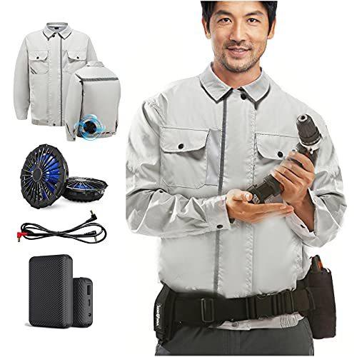 素材構成: 80% 綿, 20% ポリエステル NEW!!【作業服生地ディスプレイ】この空調 作業服は高密度コットン布地で織り上げることで、風漏れを防ぐ、内部冷気循環を実現していながら、肌に優しい手触