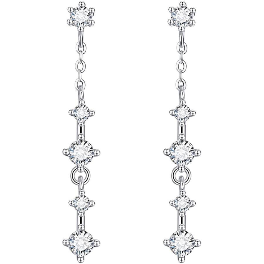 ピアス レディース ピアス 5粒 CZダイヤモンド 金属アレルギー対応 925 シルバー ファッション ジュエリー 女性のプレゼント ボックス付き FZ-FZ00ZSEZ 商品説明 商品名 ピアス レ