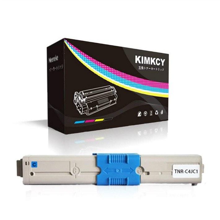 「KIMKCY」OKI用 c301dn トナー リサイクル TNR-C4J 4色選択（シアン、ブラック、マゼンタ、イェロー） 互換トナーカートリッジ 1年間保証書付き 大容量 (NECC-TNR-C4