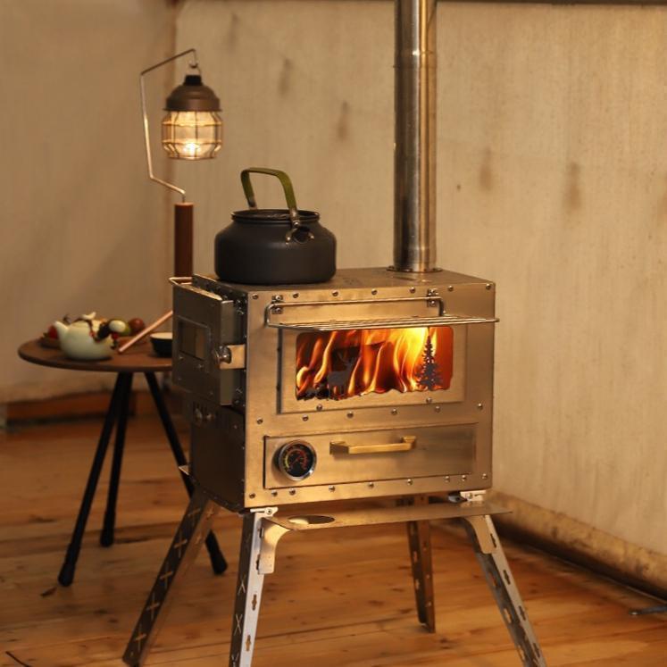 ピザ窯 キャンプ オーブン ストーブ 薪 煙突 折りたたみ 調理器具 アウトドア コンロ 屋外 焚き火台 バーベキュー コンパクト 車載 BBQ 暖房 冬 iine-od536/iine-od536