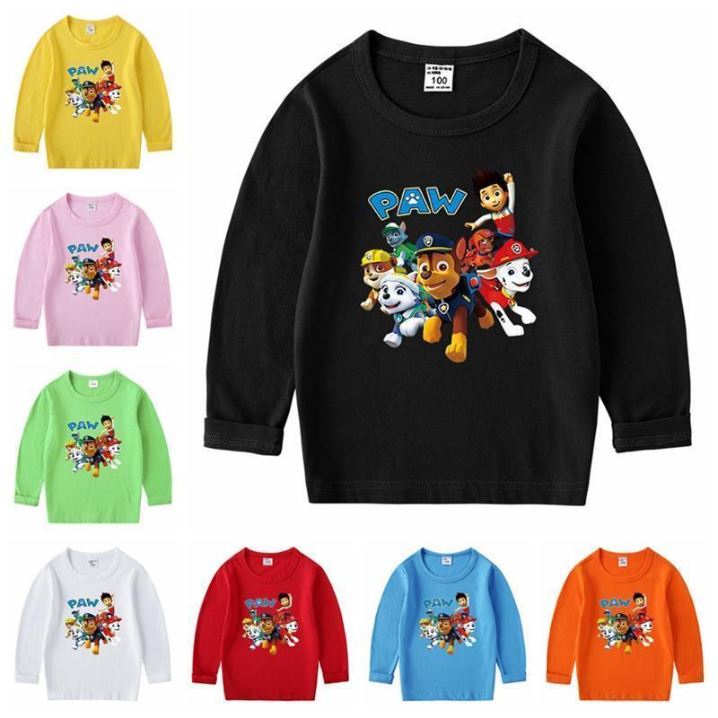 パウパトロール Paw Patrol 子供服 女の子 男の子 長袖Tシャツ 綿 ロンT ス キッズ ベビー 90 100 110 120 130 140 150 保育園 グレー/150